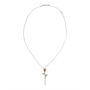 NEW AMBUSH women's rose charm necklace in silver